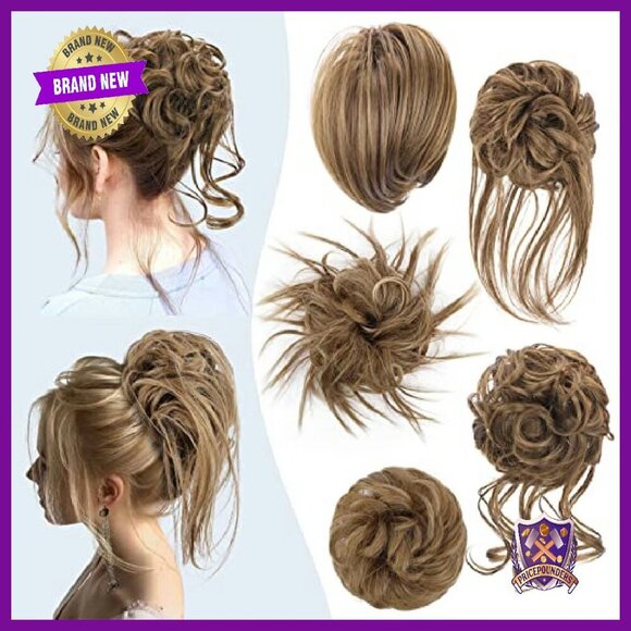 5-Piece Messy Bun Hairpiece Set with Elastic Bands for Quick Updos main image 7